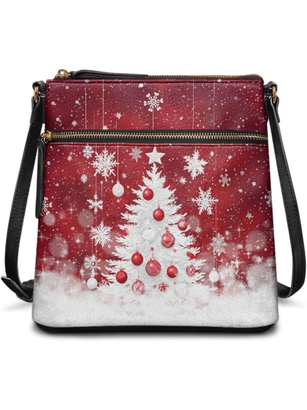 ❄️Women's Christmas Tree Crossbody Bag Leather Handbag Hobo SlingBag Large